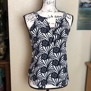 Ann Taylor Black and White Tank Top